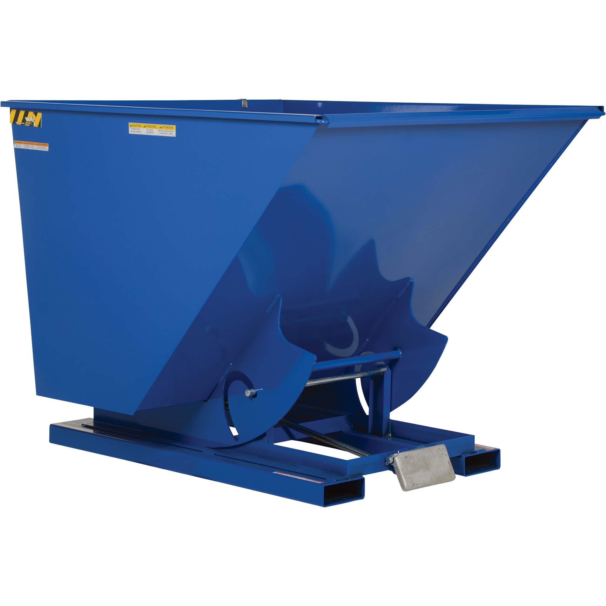 Vestil Self-Dumping Steel Hopper - 1/4 Cubic Yard, 6000-Lb. Capacity, Bumper Release, Model# D-25-HD